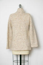Load image into Gallery viewer, 1980s Sweater Wool Mohair Knit Striped Chunky Cardigan S