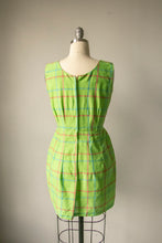 Load image into Gallery viewer, 1960s Mini Dress Cotton Plaid S