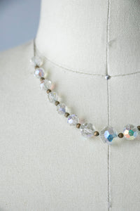 1940s Necklace Crystal Beads Chocker Chain