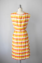 Load image into Gallery viewer, 1960s Dress Autumnal Raw Silk Plaid S