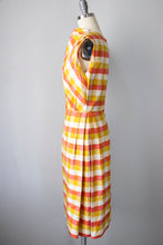 Load image into Gallery viewer, 1960s Dress Autumnal Raw Silk Plaid S