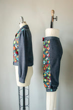 Load image into Gallery viewer, 1970s Ensemble Embroidered Jacket Pants Set S