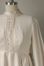 Load image into Gallery viewer, 1960s Maxi Dress Emma Domb Wedding Gown Cream S