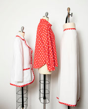 Load image into Gallery viewer, 1970s Ensemble Skirt Blouse Jacket Set M / L