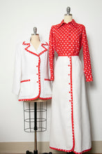 Load image into Gallery viewer, 1970s Ensemble Skirt Blouse Jacket Set M / L