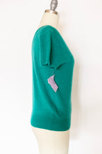 Load image into Gallery viewer, 1980s Sweater Knit Top Teal Angora Deadstock M