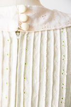 Load image into Gallery viewer, 1970s Maxi Dress Green Eyelet Lace M