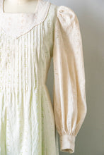 Load image into Gallery viewer, 1970s Maxi Dress Green Eyelet Lace M