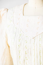 Load image into Gallery viewer, 1970s Maxi Dress Green Eyelet Lace M