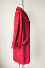 Load image into Gallery viewer, 1960s Coat Raspberry Wool Boucle S