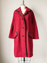 Load image into Gallery viewer, 1960s Coat Raspberry Wool Boucle S