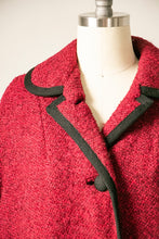 Load image into Gallery viewer, 1960s Coat Raspberry Wool Boucle S