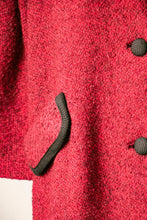 Load image into Gallery viewer, 1960s Coat Raspberry Wool Boucle S