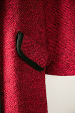 Load image into Gallery viewer, 1960s Coat Raspberry Wool Boucle S