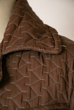 Load image into Gallery viewer, 1960s Coat Quilted Brown Jacket S/M