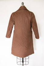Load image into Gallery viewer, 1960s Coat Quilted Brown Jacket S/M