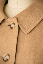 Load image into Gallery viewer, 1970s Pea Coat Camel Hair Wool