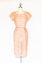 Load image into Gallery viewer, 1950s Dress Beige Champagne Lace S/M