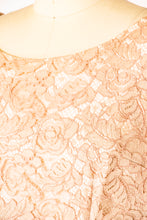 Load image into Gallery viewer, 1950s Dress Beige Champagne Lace S/M