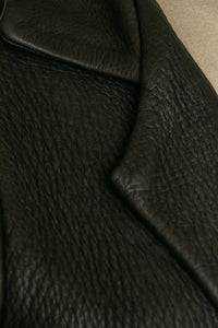 1960s Coat Leather Jacket Black S