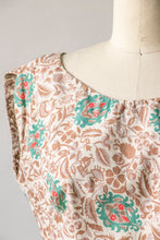 Load image into Gallery viewer, 1950s Dress Cotton Floral Full Skirt XS