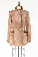 Load image into Gallery viewer, 1980s Coat Suede Leather Taupe S