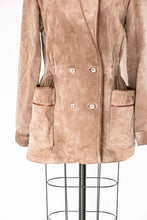 Load image into Gallery viewer, 1980s Coat Suede Leather Taupe S