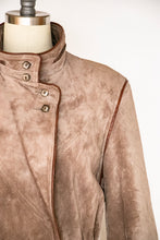 Load image into Gallery viewer, 1980s Coat Suede Leather Taupe S