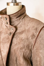 Load image into Gallery viewer, 1980s Coat Suede Leather Taupe S