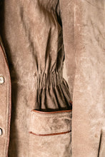 Load image into Gallery viewer, 1980s Coat Suede Leather Taupe S