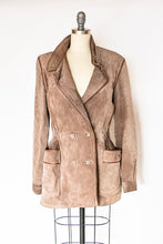 Load image into Gallery viewer, 1980s Coat Suede Leather Taupe S