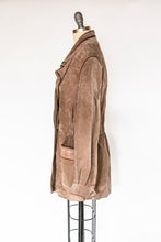 Load image into Gallery viewer, 1980s Coat Suede Leather Taupe S