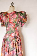 Load image into Gallery viewer, 1980s Dress Filipina Poof Sleeve Cotton S