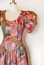 Load image into Gallery viewer, 1980s Dress Filipina Poof Sleeve Cotton S
