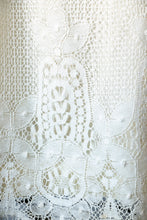 Load image into Gallery viewer, 1970s Dress Tablecloth Lace XS S