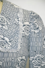 Load image into Gallery viewer, 1970s Maxi Dress Floral Rose Cotton S
