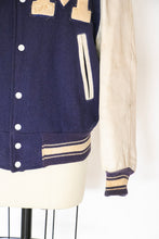 Load image into Gallery viewer, 1950s Letterman Jacket Wool Leather M