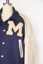 Load image into Gallery viewer, 1950s Letterman Jacket Wool Leather M