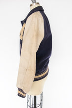 Load image into Gallery viewer, 1950s Letterman Jacket Wool Leather M