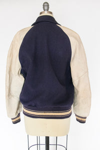 1950s Letterman Jacket Wool Leather M
