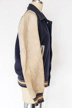 Load image into Gallery viewer, 1950s Letterman Jacket Wool Leather M