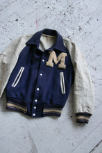 Load image into Gallery viewer, 1950s Letterman Jacket Wool Leather M