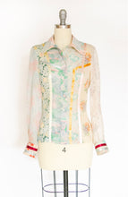Load image into Gallery viewer, 1970s Blouse Bill Whitten&#39;s Workroom 27 Patchwork Top XS