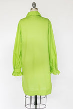 Load image into Gallery viewer, 1960s Shirt Dress Ruffle Shift M