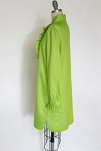 Load image into Gallery viewer, 1960s Shirt Dress Ruffle Shift M