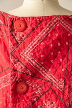 Load image into Gallery viewer, 1960s Quilted Dress Bandana Cotton Loungewear Shift S