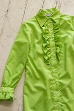 Load image into Gallery viewer, 1960s Shirt Dress Ruffle Shift M