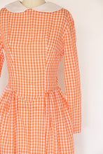 Load image into Gallery viewer, 1970s Dress Gingham Maxi Gown Peasant Prairie M