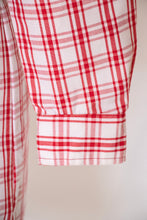 Load image into Gallery viewer, 1960s Shirt Dress Plaid Cotton Shift S