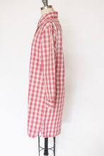 Load image into Gallery viewer, 1960s Shirt Dress Plaid Cotton Shift S
